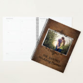 Nep leren foto trouwboek planner (Display)