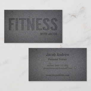 Nep-Letterpress Deboss Fitness Persoonlijke Traine Visitekaartje