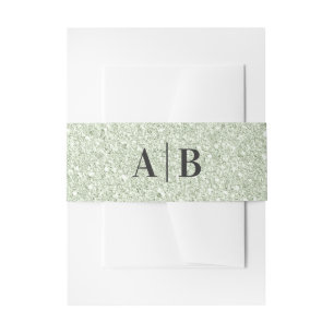 Nep Licht Salie Glitter Trouw Monogram Uitnodigingen Wikkel