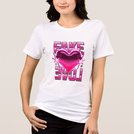 Nep liefde Tri-Blend shirt (Voorkant)