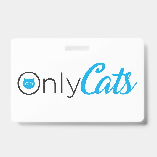 nep-logo, alleen katten, schattig, grappig badge (Voorzijde)