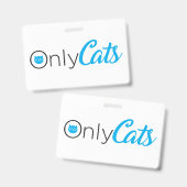 nep-logo, alleen katten, schattig, grappig badge (Voor- en achterkant)