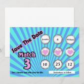 Nep Lotto krabbelkaart Save the Date aankondiging (Voorkant / Achterkant)