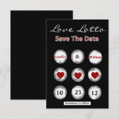 Nep Love Lotto Save the Date Aankondiging (Voorkant / Achterkant)