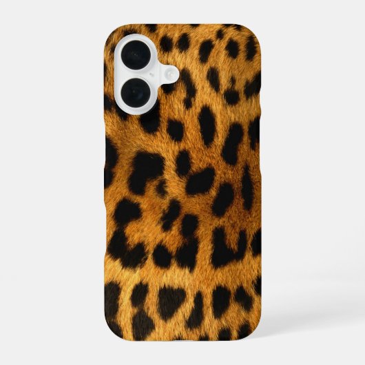Nep luipaardvel iPhone 16 hoesje (Achterkant)