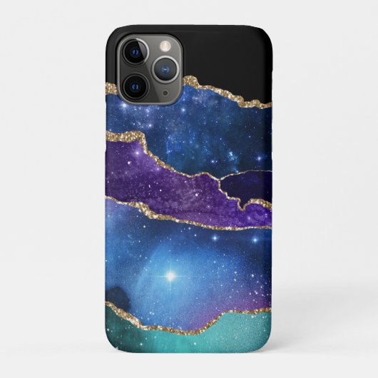 Nep Marmer Agate Steen Galaxy Glitterend Schittere Case-Mate iPhone Case (Achterkant)