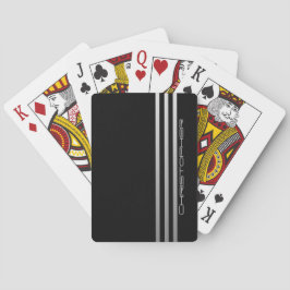. Nep-metalen balken met naam Pokerkaarten