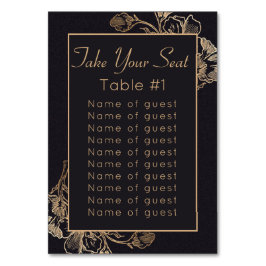 Nep Metallic Bloemendesign Bruiloft Kaart