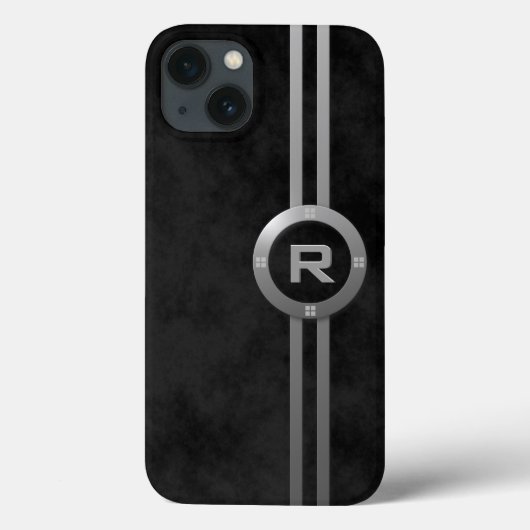 Nep Metallic Deco Gevlekt Zwart Case-Mate iPhone Case (Achterkant)