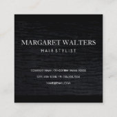 Nep Metallic Goud Fluwelen Zwart met Monogram Vierkante Visitekaartje (Achterkant)