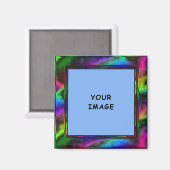 Nep Metallic Regenboog Rand Foto Magneet (Voorkant / Achterkant)