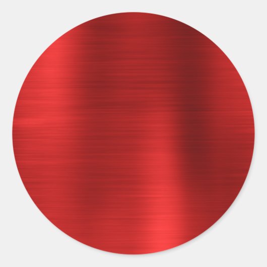 Nep Metallic Rood Blank Ronde Sticker (Voorkant)