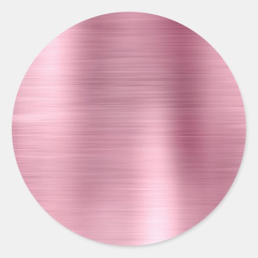 Nep Metallic Roze Blanco Ronde Sticker (Voorkant)