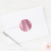 Nep Metallic Roze Blanco Ronde Sticker (Envelop)