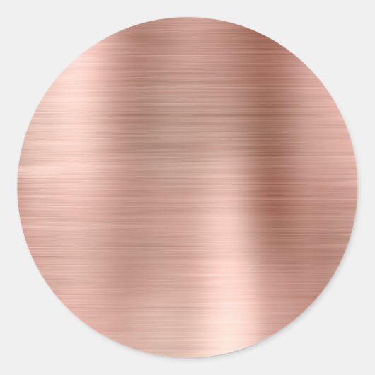 Nep Metallic Roze Goud Blanco Ronde Sticker (Voorkant)