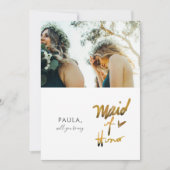 Nep-minimalistische 'Wil je mijn getuige zijn'-fot Kaart (Voorkant)