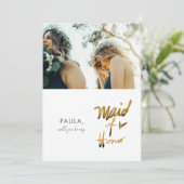 Nep-minimalistische 'Wil je mijn getuige zijn'-fot Kaart (Staand voorkant)