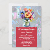 Nep Moeder van Parel Iridiserende Trouwring Kaart (Voorkant)