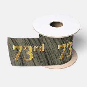 Nep/Namaak Goud "73ste" Gebeurtenis Nummer (Rustie Satijnen Lint