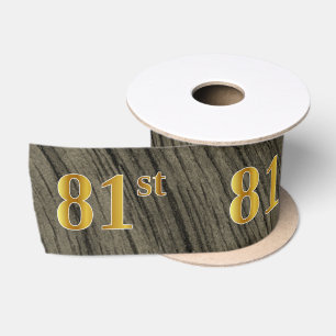 Nep/Namaak Goud "81ste" Gebeurtenis Nummer (Rustie Satijnen Lint
