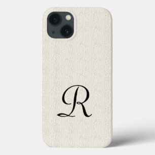 Nep namaak wit rustieke jute monogram Case-Mate iPhone case