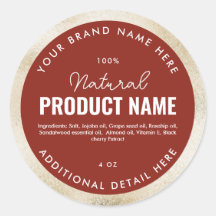 Nep namaakfolie product ronde sticker
