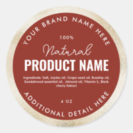 Nep namaakfolie product ronde sticker