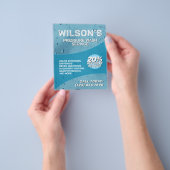 Nep natte waterdruppels drukwas Flyer (Hand)