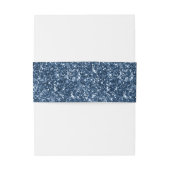 Nep Navy Blauwe Glitters Uitnodigingen Wikkel (Achterkant Voorbeeld)