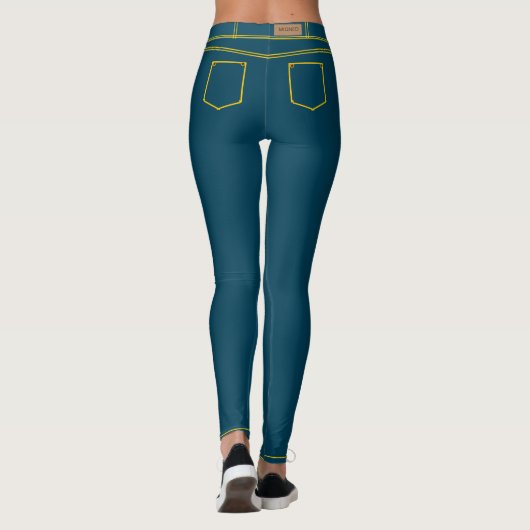 Nep Navy Blauwe Jeans Leggings (Achterkant)