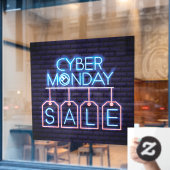 Nep Neon Cyber Monday Uitverkoop Zakelijke Banner Raamsticker (Cafe Raam)