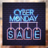 Nep Neon Cyber Monday Uitverkoop Zakelijke Banner Raamsticker (Vel 2)