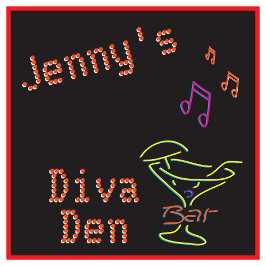 Nep neon diva den tijdmeter vierkante klok