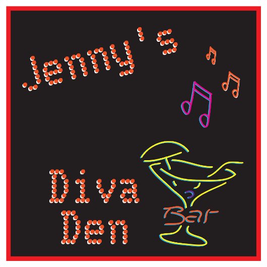 Nep neon diva den tijdmeter vierkante klok