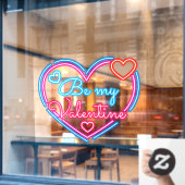 Nep Neon M'n Valentijnsactie Winkelzaak Raamsticker (Cafe Raam)
