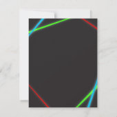 Nep neon woorden bedankkaart kaart (Achterkant)