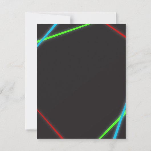 Nep neon woorden bedankkaart kaart (Achterkant)