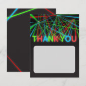 Nep neon woorden bedankkaart kaart (Voorkant / Achterkant)