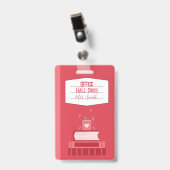 Nep-notitieboek Rode kantoorgangpas-badge Badge (Voorzijde met clip)