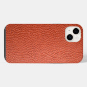 Nep Oranje Leer. Persoonlijke iPhone Hoes Hoesje (Achterkant horizontaal)
