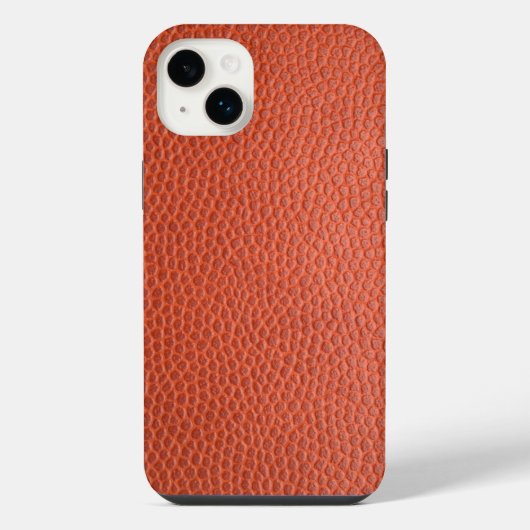 Nep Oranje Leer. Persoonlijke iPhone Hoes Hoesje (Achterkant)