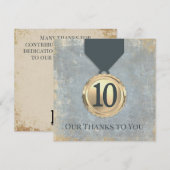 Nep oud stenen personeelsjubileumgeschenken kaart (Voorkant / Achterkant)