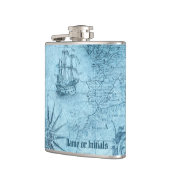 Nep oude wereldkaart, 6oz vinyl omwikkelde heupfle heupfles (Links)