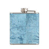 Nep oude wereldkaart, 6oz vinyl omwikkelde heupfle heupfles (Achterkant)