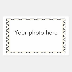 Nep postzegel foto groet rechthoekige sticker