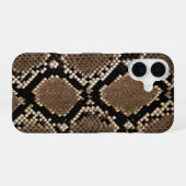 Nep Python Slangenhuid iPhone 16 Hoesje (Achterkant horizontaal)