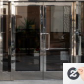 Nep raamfolie in de stijl van glas-in-lood gitaar raamsticker (Kantoordeur)