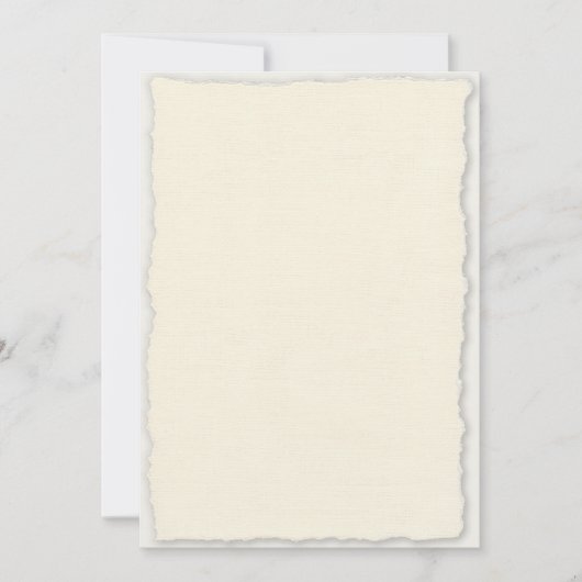 Nep rand papier trouwuitnodiging sjabloon kaart (Voorkant)