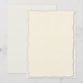 Nep rand papier trouwuitnodiging sjabloon kaart (Voorkant / Achterkant)