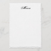 Nep-Rand Wit Huwelijksmenu Sjabloon Menu (Voorkant)